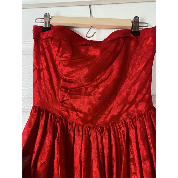 Jewel Tone Red Ball Gown/ Vampire/ Goth/ Royalty Halloween Costume - Picture 2 of 5